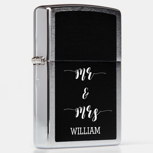Mr. & Mrs. Personalized Funny Zippo Lighter (Rechts)