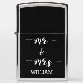 Mr. & Mrs. Personalized Funny Zippo Lighter (Voorkant)
