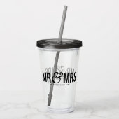 Mr. & Mrs. Personalized Wedding Favor Acryl Drinkbeker (Achterkant)