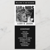 Mr & Mrs Photo Block Hart Zwart & Wit Trouwen Programma (Voorkant)