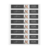 Mr & Mrs Photo Chalkboard Adres Label (Vel)