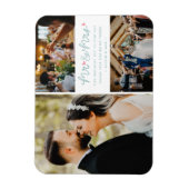 Mr. Mrs. Photo Collage Bruiloft Dank u Magneet (Verticaal)