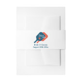 Mr & Mrs pickleball bruiloft uitnodiging buikband Uitnodigingen Wikkel (Voorkant Voorbeeld)