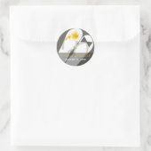 Mr & Mrs Pink Hibiscus Teenslippers Strand Bruilof Ronde Sticker (Tas)