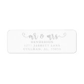 Mr & Mrs Return Address Label (Voorkant)