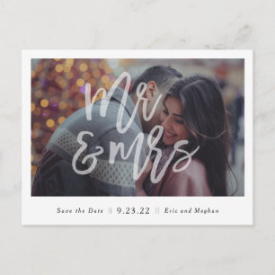 Mr & Mrs Save the Date Briefkaart