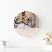 Mr Mrs Script Heart Photo Wedding Grote Klok (Huis)