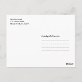 Mr&Mrs Simple Elegant Typography Wedding Dank u Briefkaart (Achterkant)