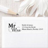 Mr&Mrs Simple Elegant Typography Wedding Etiket (Insitu)