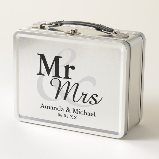 Mr&Mrs Simple Elegant Typography Wedding Favor (Voorkant)