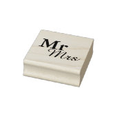 Mr&Mrs Simple Elegant Typography Wedding Favor Rubberstempel (Stempel)