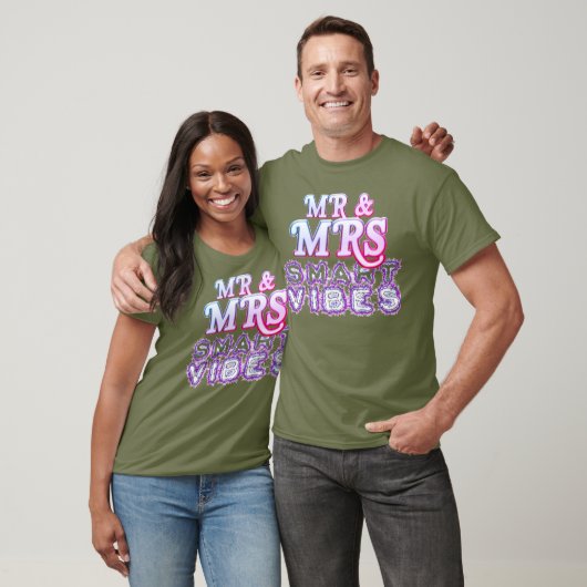 Mr. & Mrs Smart Vibes Stylish Basic Dark T-Shirt (Unisex)