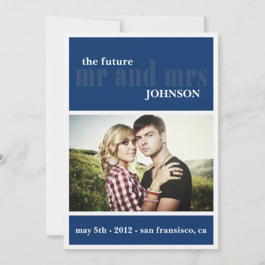 MR & MRS sparen de datumUitnodiging Save The Date (Voorkant)