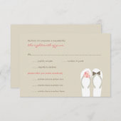Mr & Mrs Summer Flip Flops Plage Mariage Carte RSV (Devant / Derrière)