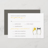 Mr & Mrs Summer Teenslippers Beach Wedding RSVP Ca (Voorkant / Achterkant)