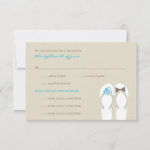 Mr & Mrs Summer Teenslippers Beach Wedding RSVP Ca Kaartje