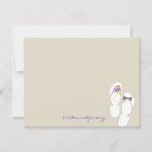 Mr & Mrs Teenslippers Beach bruiloft dank u kaart (Voorkant)