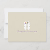 Mr & Mrs Teenslippers Beach bruiloft dank u kaart (Achterkant)