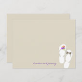 Mr & Mrs Teenslippers Beach bruiloft dank u kaart (Voorkant / Achterkant)