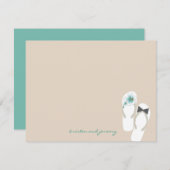 Mr & Mrs Teenslippers Beach bruiloft dank u kaart (Voorkant / Achterkant)