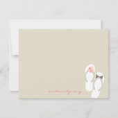 Mr & Mrs Teenslippers Beach bruiloft dank u kaart (Voorkant)