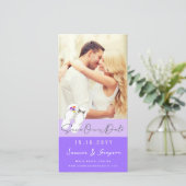 Mr & Mrs Teenslippers Daisies Beach Wedding Photo Save The Date (Staand voorkant)