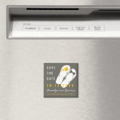 Mr & Mrs Teenslippers Hibiscus Bruiloft Save The D Magneet (Insitu (Vaatwasser))