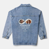Mr. Mrs. Together Forever Infinity Paar Foto Denim Jacket (Achterkant)
