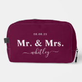 Mr & Mrs Toiletry Bag voor Paar (Magenta:5f012) Toilettasje (Voorkant)