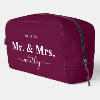 Mr & Mrs Toiletry Bag voor Paar (Magenta:5f012)