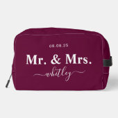 Mr & Mrs Toiletry Bag voor Paar (Magenta:5f012) Toilettasje (Achterkant)