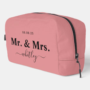 Mr & Mrs Toiletry Bag voor Paar (Roze: E48E91) Toilettasje