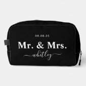 Mr & Mrs Toilettas voor koppel (zwart) Toilettasje (Voorkant)