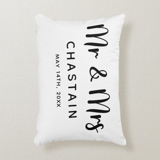  Mr. & Mrs. | Trouwen  Accent Kussen (Voorkant(Verticaal))
