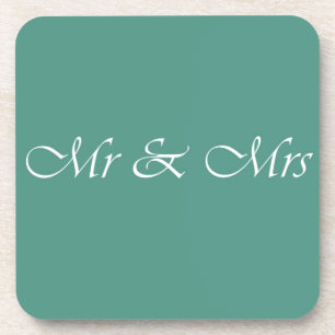 Mr & Mrs Typografie Drankjes Onderzetter