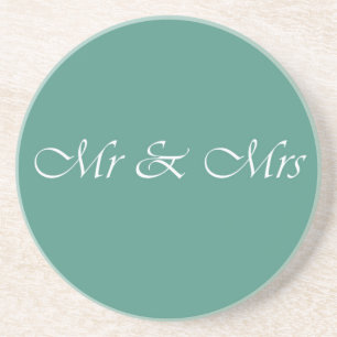 Mr & Mrs Typografie Zandsteen Onderzetter