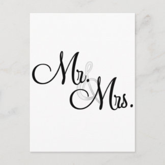 Mr & Mrs Unieke items Briefkaart