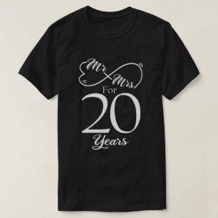 Mr. & Mrs. voor 20 jaar 20ste Jubileum voor bruilo T-shirt