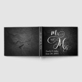 Mr. & Mrs. Wedding Black Slate Stone Gastenboek (Volledig)