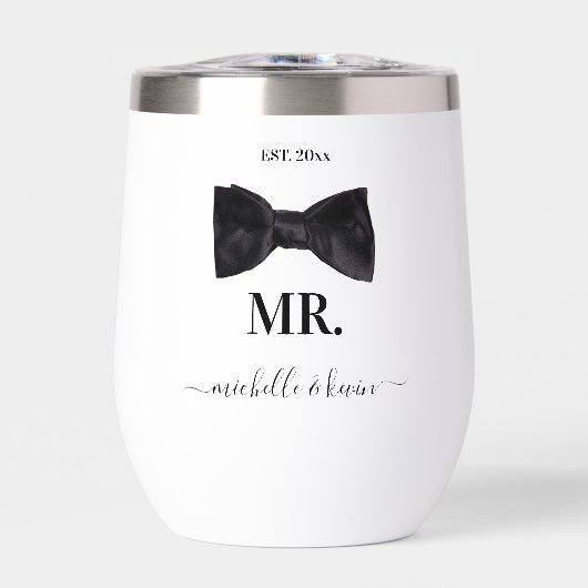 Mr. & Mrs Wedding Black & White (Voorkant)