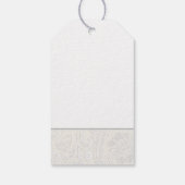 Mr & Mrs Wedding Cadeauverpakking Label Grijs Wit  Cadeaulabel (Achterkant)