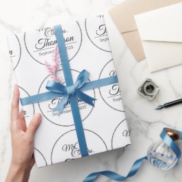 Mr. & Mrs Wedding Celebration Date Cadeaupapier