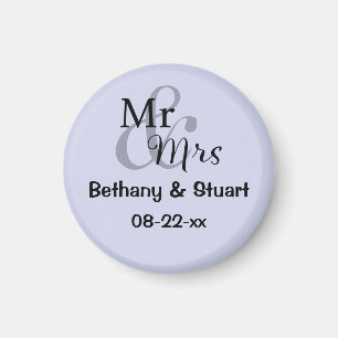 Mr & Mrs Wedding Couple (lila) Magneet