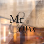 Mr & Mrs Wedding Couple  Raamsticker (Vel 2)