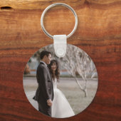 Mr & Mrs Wedding Favor Sleutelhanger Naam/Datum Fo (Achterkant)