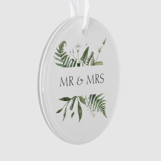 Mr & Mrs Wedding Keepsake Greenery (devant)