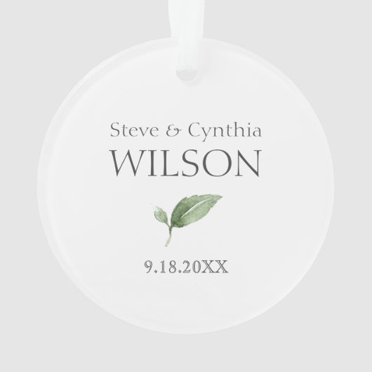 Mr & Mrs Wedding Keepsake Greenery (dos)