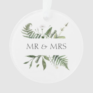 Mr & Mrs Wedding Keepsake Greenery
