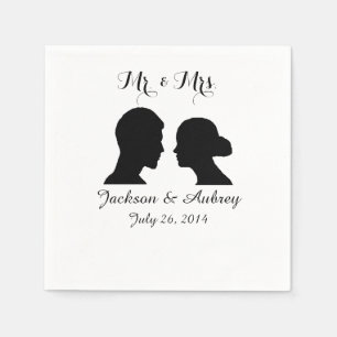 Mr. & Mrs Wedding Napkins Servetten