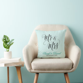 Mr & Mrs Wedding Pillow Keepomwille Gift blue gree Kussen